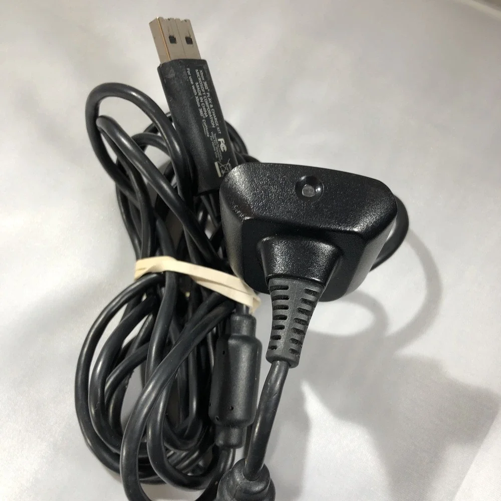 Microsoft Xbox 360 OEM Play & Charge Controller USB Charging Cable Black